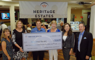 Heritage Estates Gives $9,000 to Open Heart Kitchen