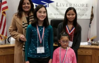 LVJUSD Spelling Bee Grades 4-6 Winners and Supt. Kelly Bowers