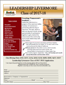 Leadership Livermore Flyer 2017-2018