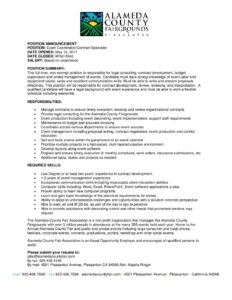 event coordinator contract specialist livermore valley chamber of event coordinator contract